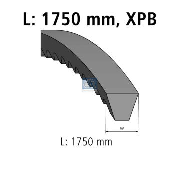 Klínový řemen DT Spare Parts 4.80648