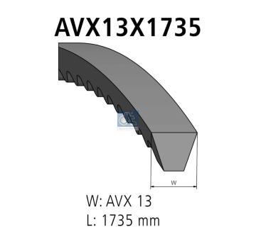 Klínový řemen DT Spare Parts 4.81203SP