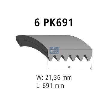 ozubený klínový řemen DT Spare Parts 4.81364