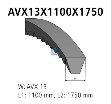 Sada klinového remeňa DT Spare Parts 4.90718