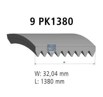 ozubený klínový řemen DT Spare Parts 5.41423