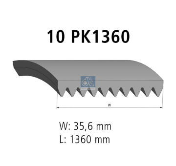 ozubený klínový řemen DT Spare Parts 5.41424