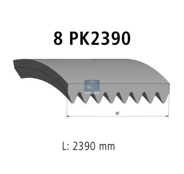 ozubený klínový řemen DT Spare Parts 5.41593