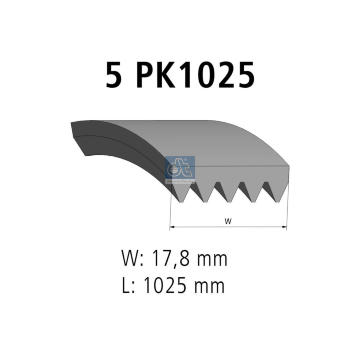 ozubený klínový řemen DT Spare Parts 6.31502