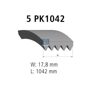 ozubený klínový řemen DT Spare Parts 6.31504