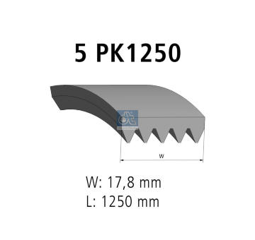 ozubený klínový řemen DT Spare Parts 6.31508