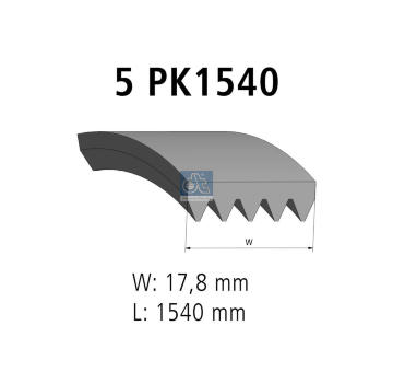 Ozubený klinový remeň DT Spare Parts 6.31510