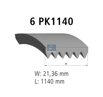 ozubený klínový řemen DT Spare Parts 6.31553