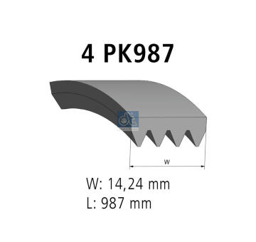 ozubený klínový řemen DT Spare Parts 7.54818