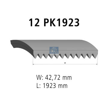 ozubený klínový řemen DT Spare Parts 7.54857