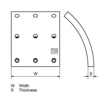 Sada brzdoveho oblozeni, bubnova brzda DT Spare Parts 4.91498