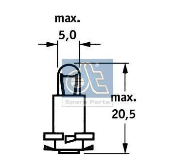 Zarovka, osvetleni pristroju DT Spare Parts 2.27221