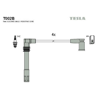 Sada kabelů pro zapalování TESLA T002B