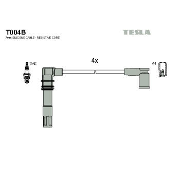 Sada kabelů pro zapalování TESLA T004B