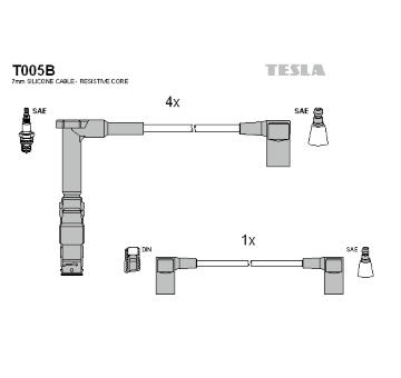 Sada zapaľovacích káblov TESLA T005B