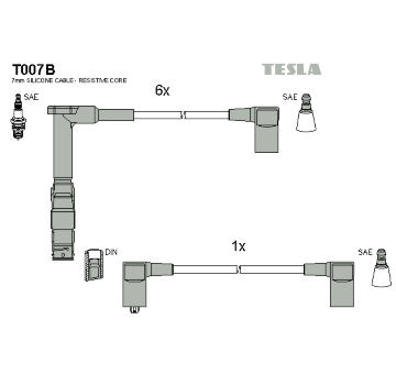 Sada zapaľovacích káblov TESLA T007B