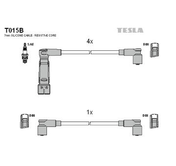 Sada zapaľovacích káblov TESLA T015B