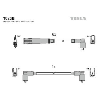 Sada zapaľovacích káblov TESLA T023B