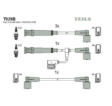 Sada kabelů pro zapalování TESLA T028B