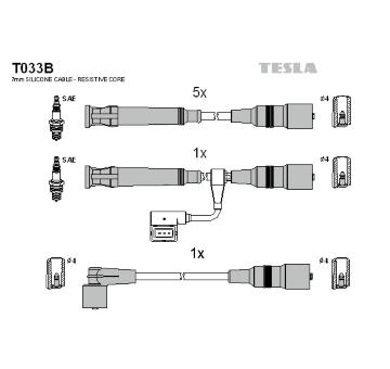 Sada kabelů pro zapalování TESLA T033B