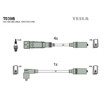 Sada kabelů pro zapalování TESLA T039B