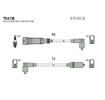 Sada kabelů pro zapalování TESLA T047B