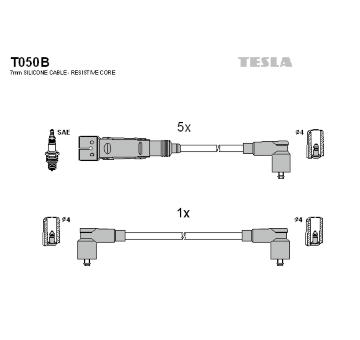 Sada kabelů pro zapalování TESLA T050B