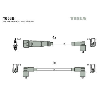 Sada kabelů pro zapalování TESLA T053B