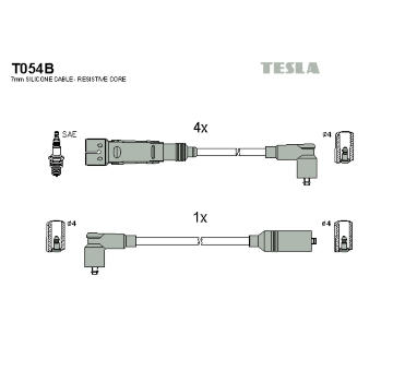 Sada kabelů pro zapalování TESLA T054B