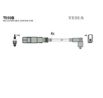 Sada kabelů pro zapalování TESLA T059B