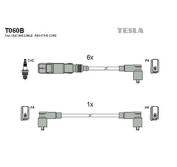 Sada zapaľovacích káblov TESLA T060B
