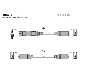 Sada kabelů pro zapalování TESLA T067B