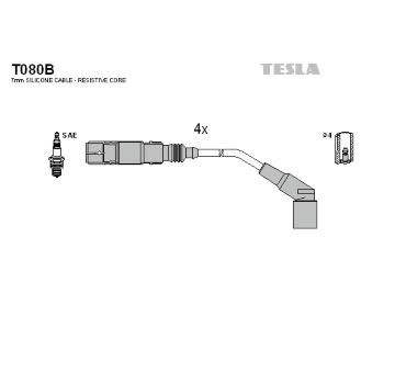 Sada kabelů pro zapalování TESLA T080B