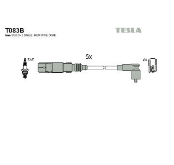Sada zapaľovacích káblov TESLA T083B