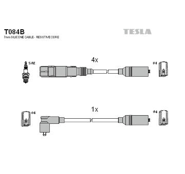 Sada zapaľovacích káblov TESLA T084B