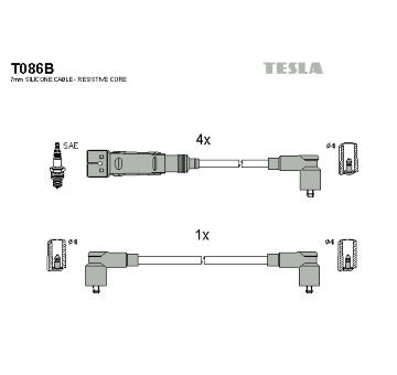 Sada zapaľovacích káblov TESLA T086B