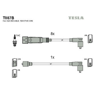Sada zapaľovacích káblov TESLA T087B