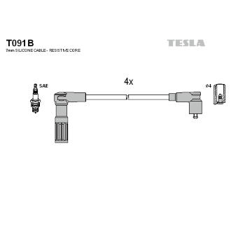 Sada zapaľovacích káblov TESLA T091B