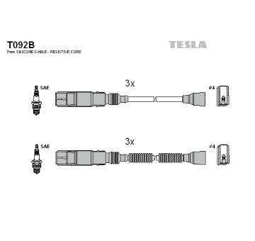 Sada kabelů pro zapalování TESLA T092B