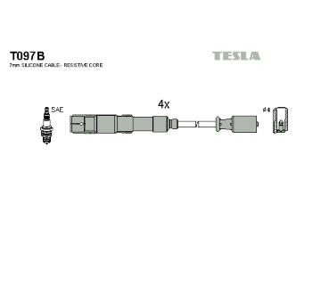 Sada zapaľovacích káblov TESLA T097B