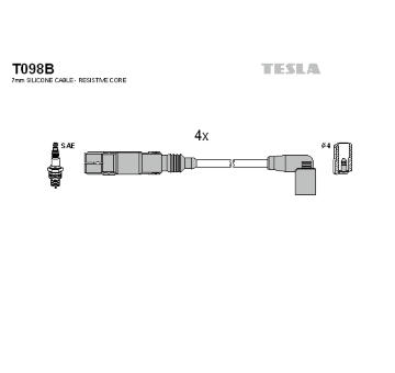 Sada kabelů pro zapalování TESLA T098B