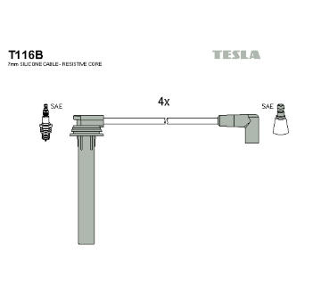 Sada kabelů pro zapalování TESLA T116B