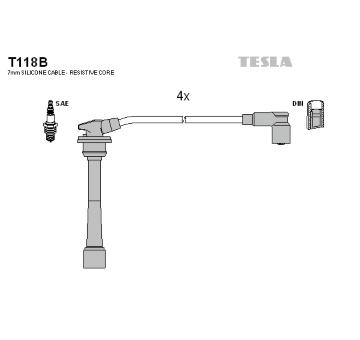 Sada kabelů pro zapalování TESLA T118B