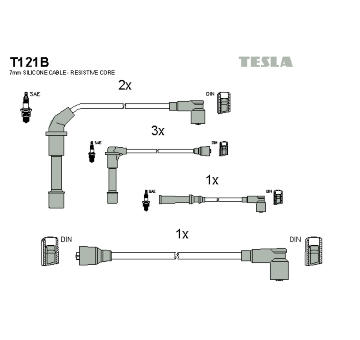 Sada kabelů pro zapalování TESLA T121B