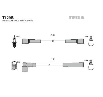 Sada kabelů pro zapalování TESLA T129B