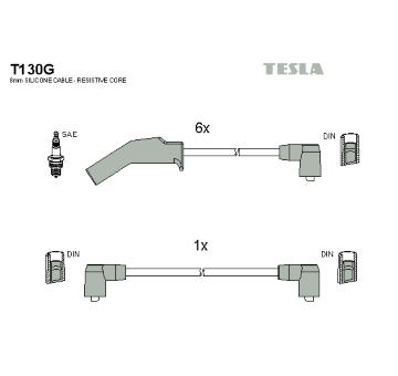 Sada kabelů pro zapalování TESLA T130G