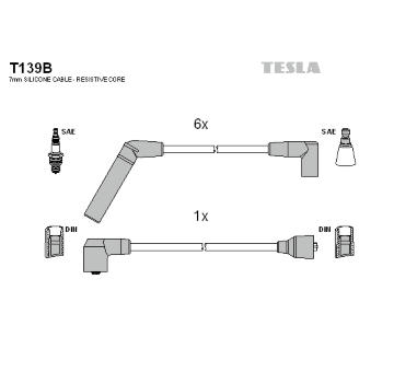 Sada kabelů pro zapalování TESLA T139B