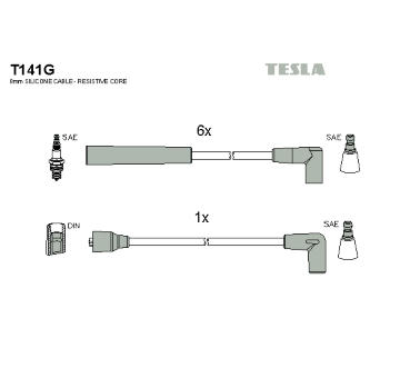 Sada kabelů pro zapalování TESLA T141G