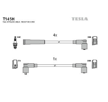 Sada zapaľovacích káblov TESLA T145H