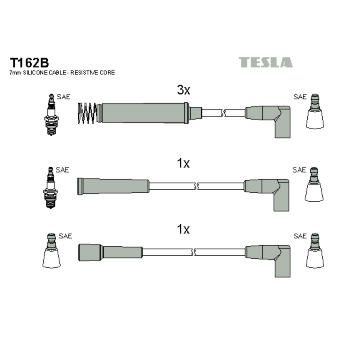 Sada kabelů pro zapalování TESLA T162B